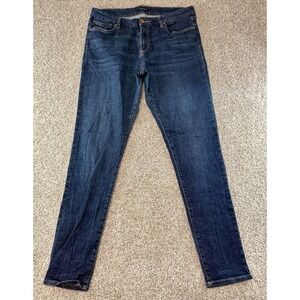 Dear John Denim Blue Jeans Women's Size 31 Medium Wash Tapered Ankle Stretch